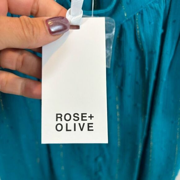 Brand new with Tags Ladie Rose + Olive Turquoise and Gold Tank Top Size XL - Picture 11 of 14